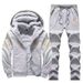Men's Fleece-Lined Winter Tracksuit Set - Soft Sheep Velvet Fabric, Casual & Stylish Two-Piece Outfit For Plus Size (US XS-XXL, Grey/Black/Blue)_ecoleips.com