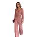 Women's Clothing summer new solid color retro square collar short top temperament commuter trousers suit_ecoleips.com