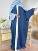 Women's Clothing Abaya Color Matching Coat Dress Long Skirt Robe_ecoleips.com