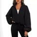 Women's Polar Fleece Sports Jacket Stand up Collar plus Velvet Zipper Hot Selling Cross Border Foreign Trade Clothing_ecoleips.com