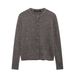 Vintage Versatile Crew Neck Metal Button Knitted Sweater_ecoleips.com