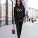 Women's Casual Hooded Letter Print Long Sleeve Two-Piece Set - Stylish & Comfortable Spring/Fall Outfit (White, Black, Coffee)_ecoleips.com