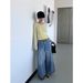 ICC Early Spring New Model, High-end Large Silhouette A-line Slimming Women's Wide-leg Jeans, Model 1759_ecoleips.com