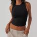 Women's Sexy Crop Top Sleeveless Ribbed Tank Tops For Women Round Neck Casual Streetwear Stretchy Basic Tee_ecoleips.com