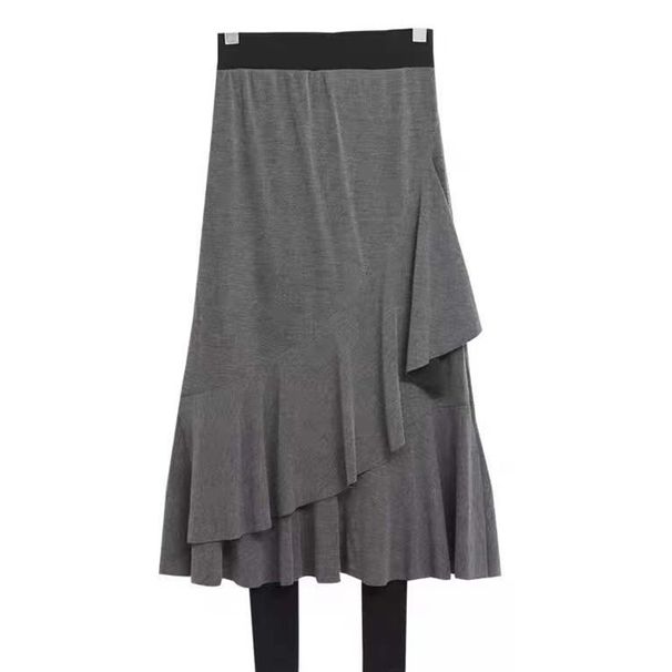 Women's Clothing Women's Large Size Irregular Two Piece Leggings Skirt 200 Pounds High Waist Fishtail Skirt Trousers_ecoleips.com
