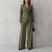 Women's Fashionable And Elegant Long Sleeved Suit Straight Leg Trousers Set Autumn New Arrival 2 Piece_ecoleips.com