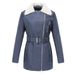 Women’s Faux Leather Jacket With Belt & Double Zipper – Plush Lined Winter Coat, Notch Lapel Long Sleeve (Casual & Commuter Style)_ecoleips.com