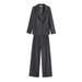 Women's Clothing Plus Size Suit Professional Two Piece Suit Autumn And Winter New Fat Girl Temperament High Grade Gray Set_ecoleips.com