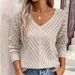 Spring New European And American Women's Knitted Sweater, Hollowed Out Loose Casual Long Sleeved Pullover Sweater_ecoleips.com
