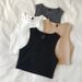 Women's Clothing Women's Style High Waist Slim Fit Sleeveless Vest T-Shirt Elastic Bottoming Summer Top For Formal & Casual For Women_ecoleips.com