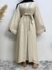 Latest Muslim Abayas For Women Islamic Fashion Pearls Kimono Robe Modest Dress Long Elegant Cardigans Clothing Front Open Abaya_ecoleips.com