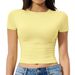 Women's Clothing Women's Quick Drying Fitness Top Versatile Tight Fitting Yoga Wear Sports T-Shirt Short Sleeve For Running Pilates_ecoleips.com