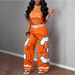Women's Casual Street Style Two Piece Set Camisole And Loose Pants Hip Hop Set Cross Border E Commerce Amazon Spring/Autumn Summer_ecoleips.com