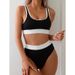 New Sports Bikini Set Fashion Casual Split Swimsuit Women European And American Export Cross Border Factory_ecoleips.com