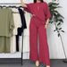 Women's Clothing Fashion Casual Loose Short Sleeved Suit_ecoleips.com