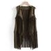 Women's European Style Suede Tassel Vest Spring/Summer Fashion Thin Customizable Outerwear New Arrival 2025_ecoleips.com