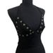 Summer Sexy Hot Girl Camisole V Neck Lingerie Vest Top Solid Color Slim Fit with Metallic Decoration Women's Clothing_ecoleips.com