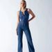 Women's Clothing Spring New Slim Sleeveless Fashion Street Retro Style High Waist Denim Jumpsuit_ecoleips.com