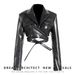 2025s Queen Style Mini Suit 2025 With Full Swing, Cross Straps, Waist Cinching, Chest Revealing, Long Sleeved PU Leather Short_ecoleips.com