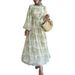 Women's Clothing Muslim Print Long Fashion Elegant Dress_ecoleips.com