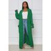 Women's Clothing Loose Knitted Cardigan Cozy Oversized Knit Cardigan With Pockets, Long Cable Sweater Coat Loose Boho Chic Open Front Cover-Up_ecoleips.com