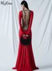 Hugcitar Mesh Black Long Sleeve Backless See Through Sheer Sexy Slim Bodycon Maxi Dress 2023 Summer Women Beach Nightclub Outfit_ecoleips.com