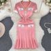 Women's Clothing Temperamental V Neck Waist Knitted Dress Short Sleeved Hip Fishtail Skirt Fashionable Contrast Color Sweater Dress_ecoleips.com