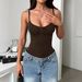 KaiKuo Cross-Border European And American Sexy Hot Girl Slim-Fit Camisole Bodysuit Women's Clothing 2025 Spring/Summer_ecoleips.com