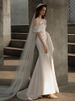 Spring Light Wedding Dress | Elegant Satin A-Line Bridal Gown With Small Train | Perfect For Outdoor, Beach & Destination Weddings | S-XXXL_ecoleips.com