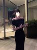 High Cold Imperial Sister Wearing Black One Necked Dress For Women's Summer Temperament, Slim Fit And Slimming, Waist_ecoleips.com