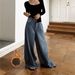 American Retro Wide-leg J, New Autumn Winter High-waisted Trendy Slimming And Height-enhancing Drapey Floor-length_ecoleips.com
