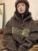 Women's Hooded Sweatshirt 2026 New Popular For Spring And Autumn, Niche Lazy Style With A High-end Feel, American Retro_ecoleips.com