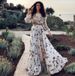 Women's Clothing Summer New Butterfly Print Dress Two Piece Bohemian Big Skirt Beach Long Skirt_ecoleips.com