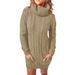 Aria Basics Aria Basics 2024 Cross-Border Autumn/Winter New European And American Style High-Neck Round-Neck Knitted Dress Sweater_ecoleips.com