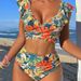 New Arrival Sexy Bikini Set For Women – Ruffled High-Cut Bikini With Backless Design (Trendy Swimwear For Beach & Pool)_ecoleips.com