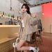 Summer New Trendy Color-blocked High-end Running Casual Sports Set, Sun-protective Light Jacket And Shorts Two-piece Set_ecoleips.com