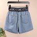 Women's Clothing Short Hot Pants Ins New Slim Denim Shorts For Outdoor Wear Hot Girls Three Point High Waist Slim Casual Trendy Fashion_ecoleips.com
