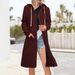 Women's Clothing New Plus Size Women's Winter Color Block Loose Coat Zipper Cardigan Fleece Sweatshirt_ecoleips.com