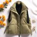 Aria Basics Off-Season Plus Size Down Cotton Vest Women, Stylish Outerwear For Autumn And Winter 2025, Sleeveless Thickened Jacket_ecoleips.com