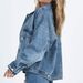 Women's Loose Casual Long Sleeve Denim Jacket Multi Pocket Workwear Spring New Arrival_ecoleips.com