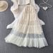 Inspired Elegance: Luxe Boucle Jacket & Sequin Mesh Dress Set (S-XXL, Beige/Purple, Office-to-Evening Versatility)_ecoleips.com