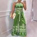 Women's Clothing New Spot Positioning Printed Vest Pants Suit_ecoleips.com