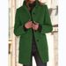 Women's Retro Solid Color Button Stand Collar Woolen Coat Autumn/Winter Style New Arrival_ecoleips.com