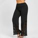 Women's Clothing Plus Size Women's Lace Patchwork Wide Leg Casual Pants Comfortable Fit Plus Size Women's Clothing Popular_ecoleips.com