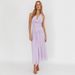 Women's Halter Neck Long Dress Summer Fashion Solid Color Street Style Fairy Waist Belt Cross Border Wholesale_ecoleips.com