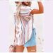 Women's Striped Shirt Short Sleeved Casual Fashion Style Summer Top Hot Selling_ecoleips.com