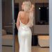Women's Clothing 2025 Summer New Fashion Sexy Backless Slim Fit Slit Strap Dress Foreign Trade Wholesale_ecoleips.com
