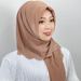 Muslim Accessories "Elegant Rhinestone-Trimmed Chiffon Square Scarf – Versatile Headwrap & Shawl For Women, Lightweight & Stylish"_ecoleips.com