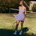 Cross-border European And American Women's Fashion Skirt-pants, Anti-exposure Ballet Style High-waisted Lace-up Mesh_ecoleips.com