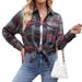 Women's Clothing Autumn And Winter Women's Clothing New Casual Fashion Loose Plaid Pocket Shirt Women_ecoleips.com